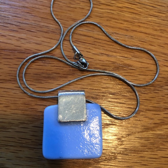 Sky Blue Resin Necklace - NEW in packaging.  Handcrafted on Vancouver Island. - Picture 4 of 4